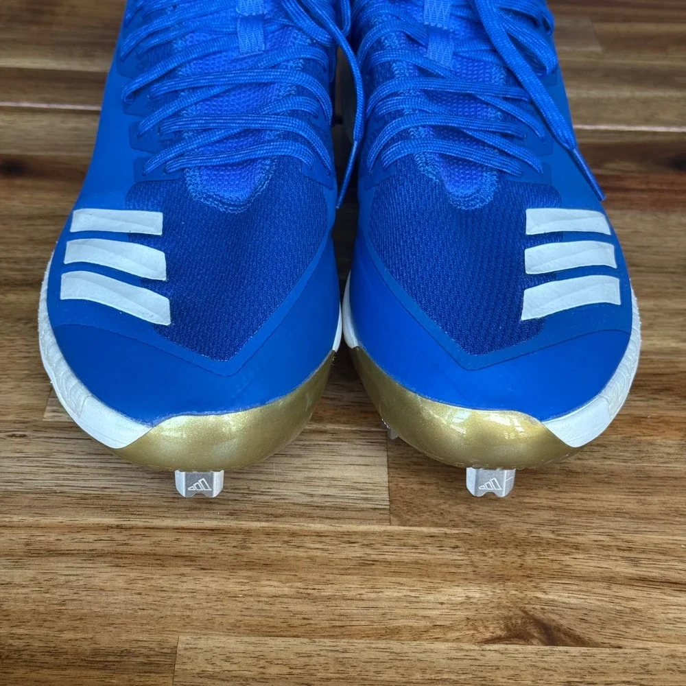 Adidas Adizero Afterburner 4 Baseball Cleats Royal Blue Gold CG5149 Mens 12.5